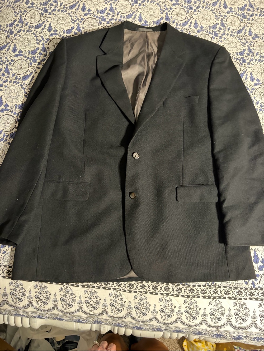 EUC Ralph Lauren Men's Black Two-Button Blazer sport coat  size 48 R